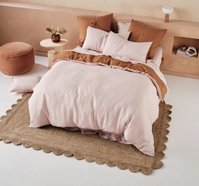 Nimes Duet Quilt Cover Set Range Rose and Cinnamon