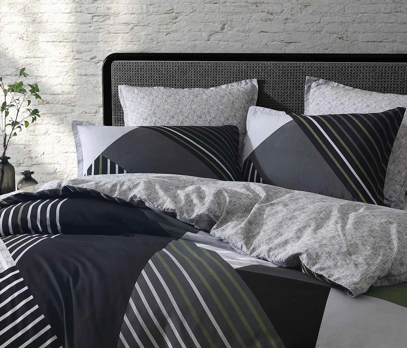 Noah Charcoal Quilt Cover Set by Logan & Mason