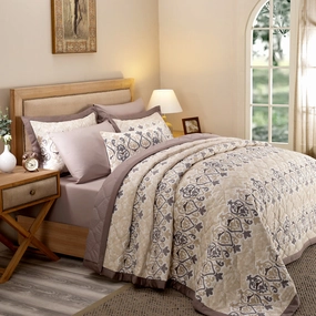 Nouveau Tradition Kaleen Global Neutral Quilt Set
