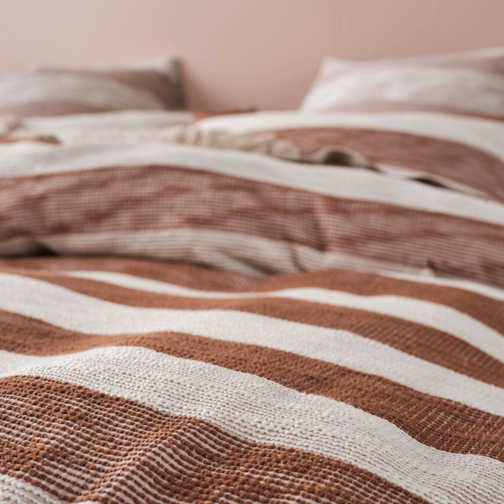 Oceania Cinnamon Quilt Cover Set by Linen House