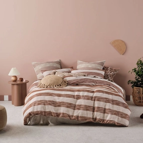 Oceania Cinnamon Quilt Cover Set by Linen House