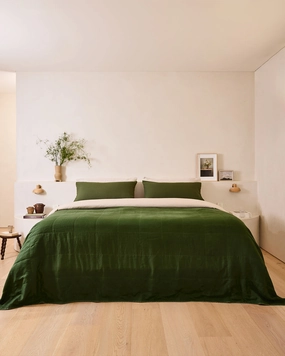 Olive & Oatmeal Quilt Bedding Bundle