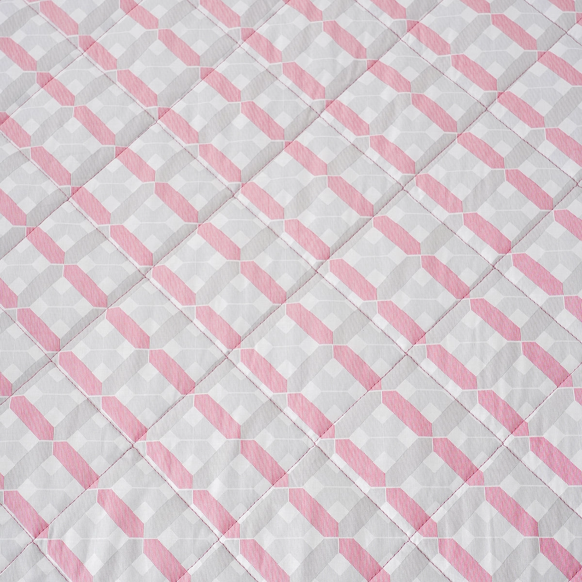 Optimist Bloom Esther 4PC Quilt/Quilted Bed Cover Set