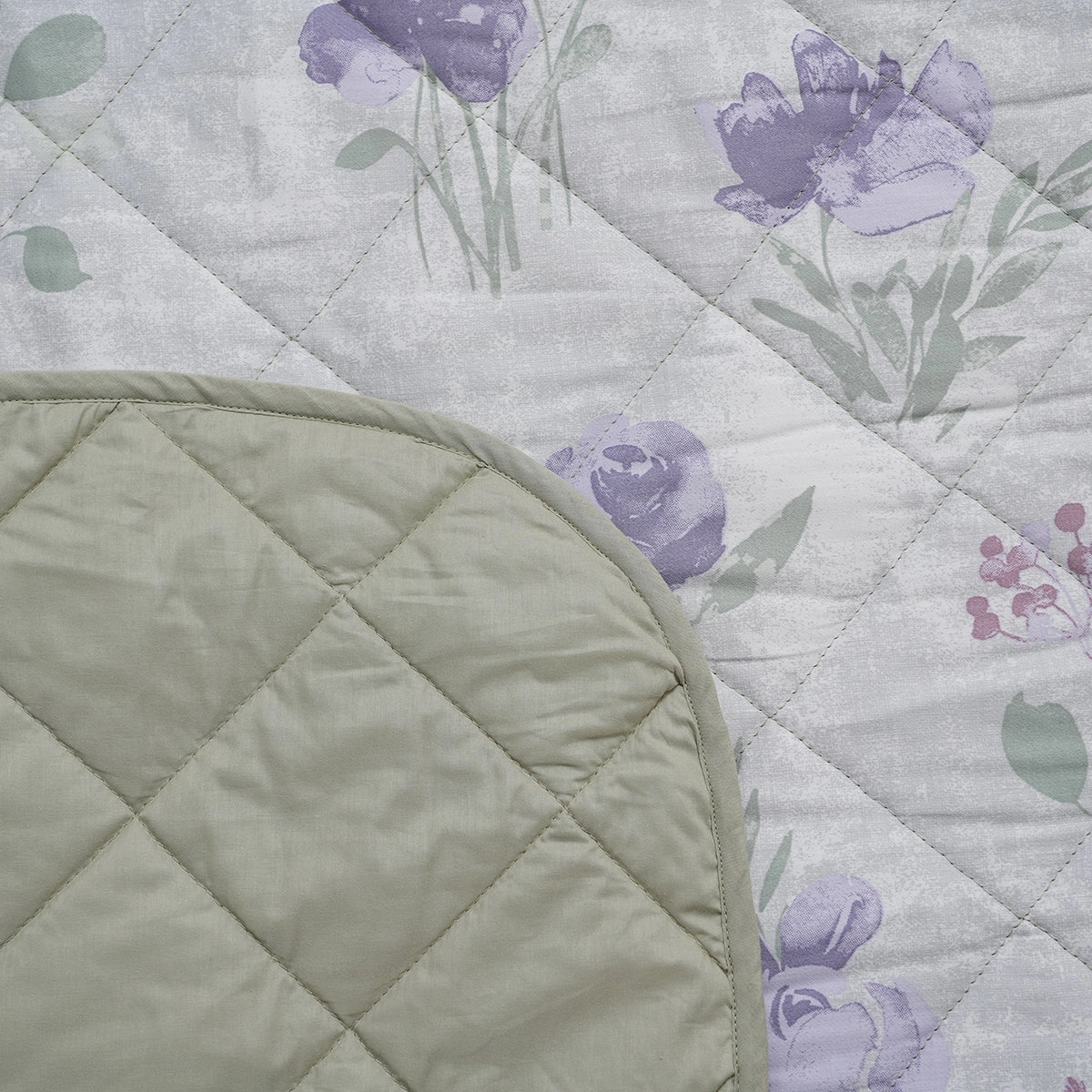 Optimist Bloom Soft Rose 4PC Quilt/Quilted Bed Cover Set