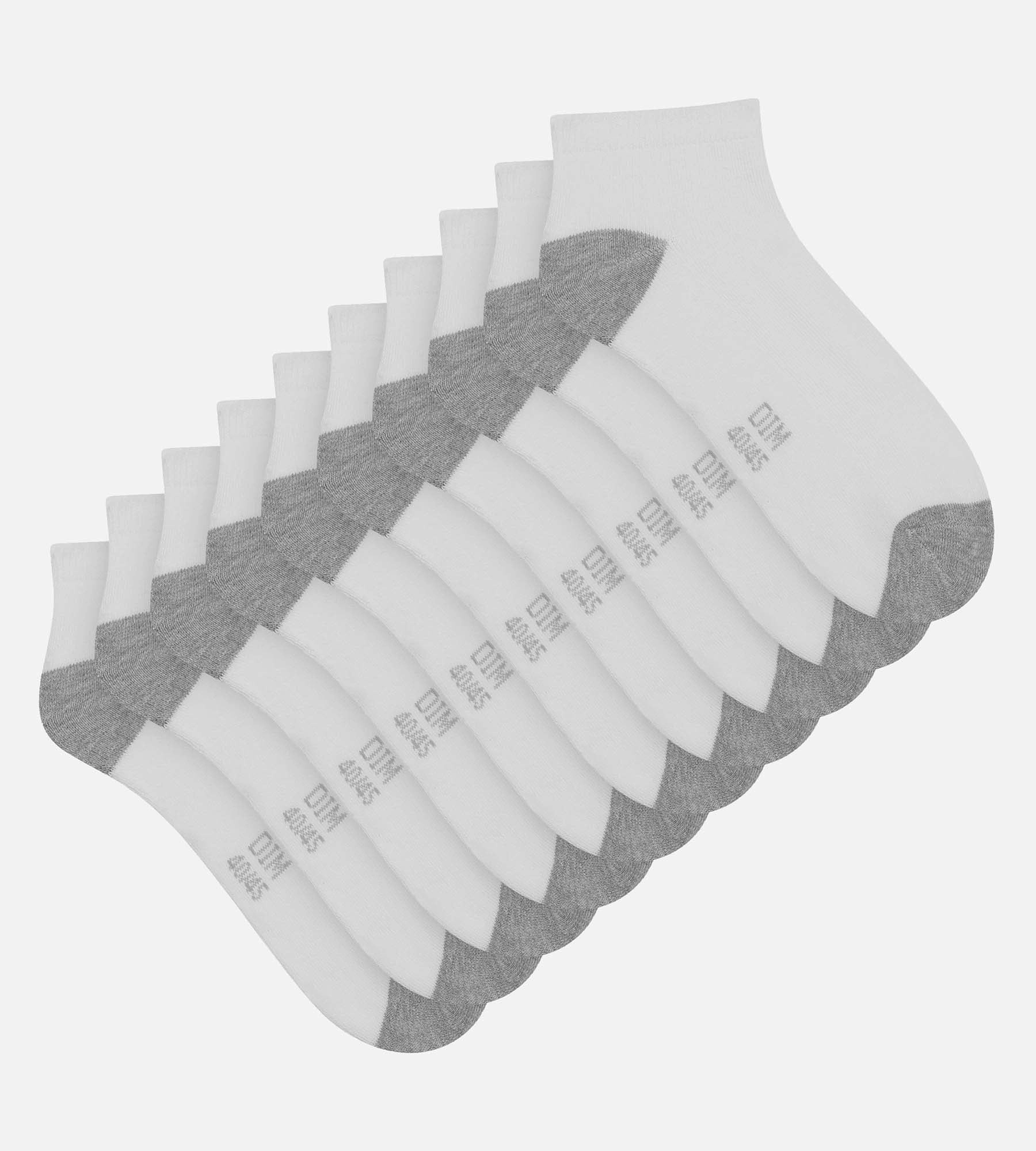 Pack of 5 pairs of men's white cotton socks EcoDim Sport