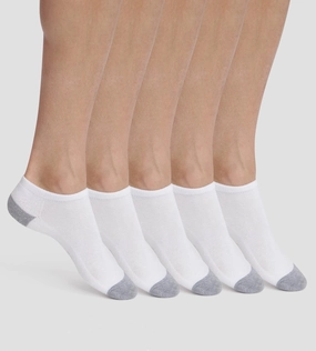 Pack of 5 pairs of men's white cotton socks EcoDim Sport