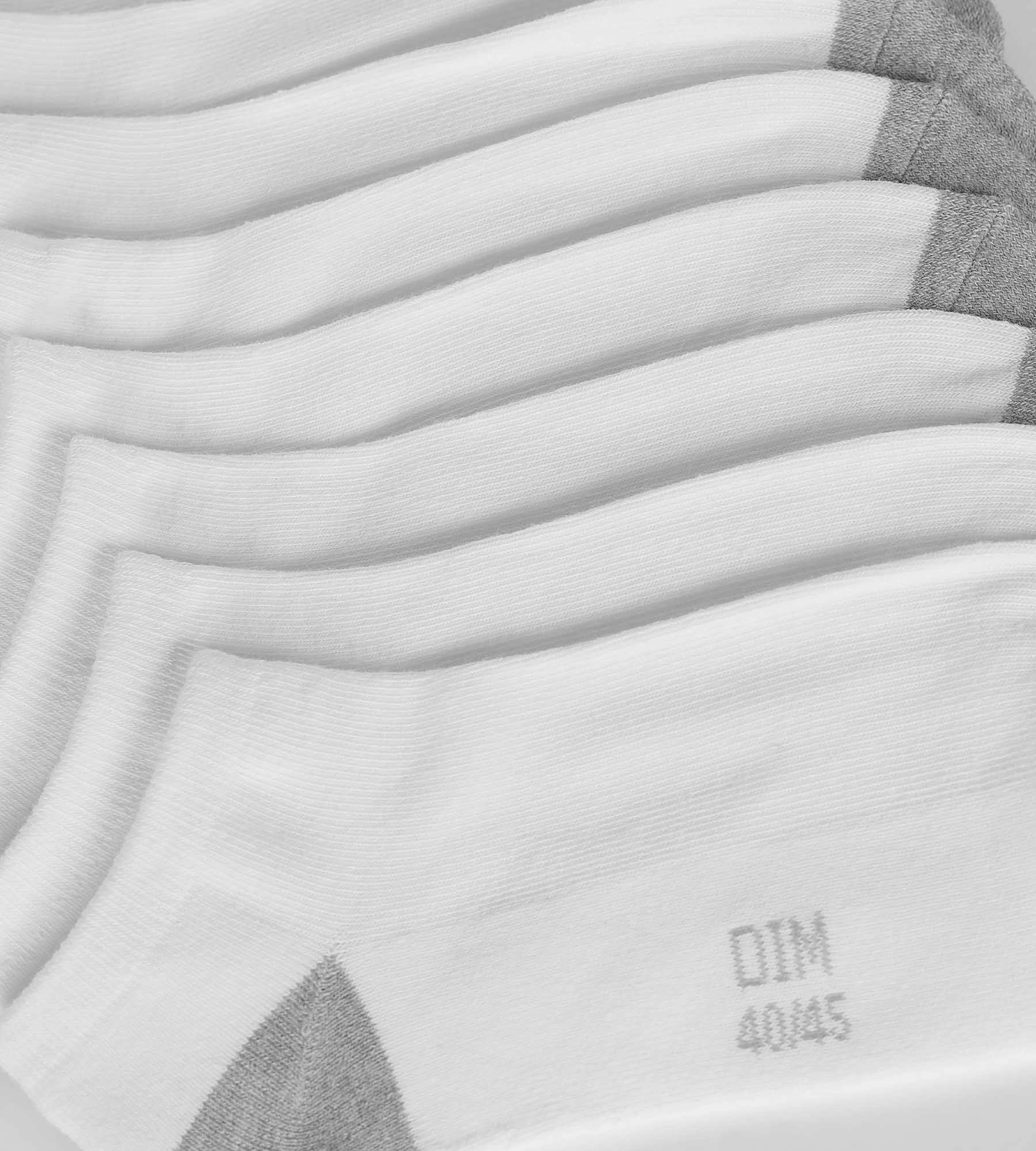 Pack of 5 pairs of men's white cotton socks EcoDim Sport