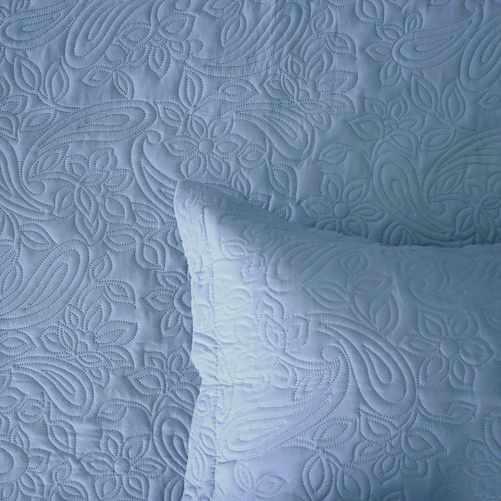 Paisley Coverlet Set By Bambury - Blue