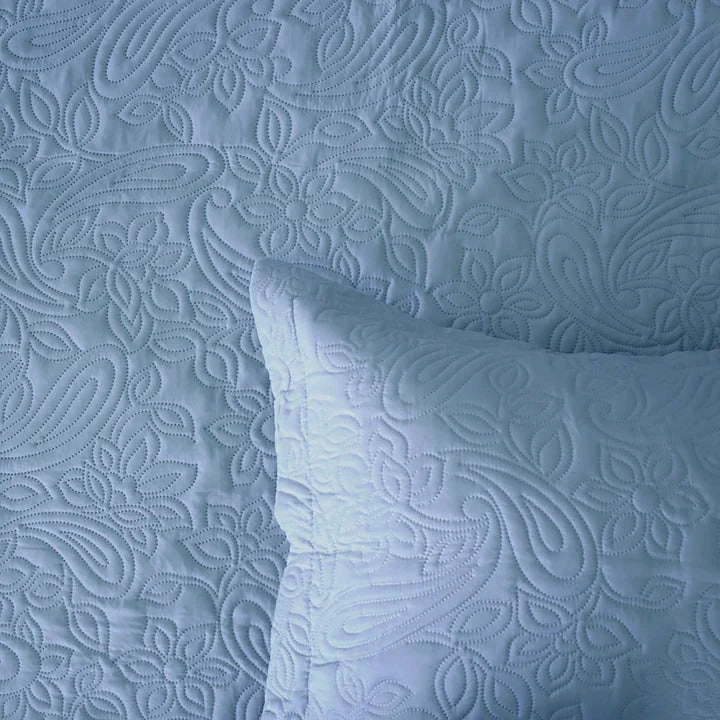 Paisley Coverlet Set By Bambury - Blue