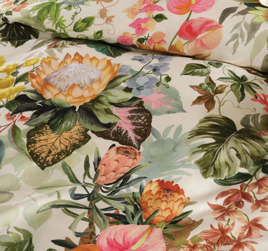 Passionflower Quilt Cover Set Range Multi