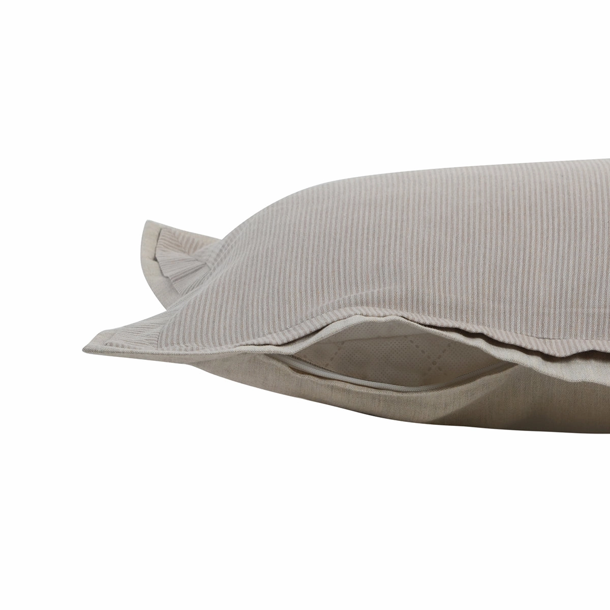 Pin Stripe Made With Egyption Cotton Ultra Soft Beige Cushion Cover