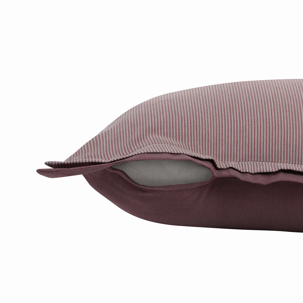 Pin Stripe Made With Egyption Cotton Ultra Soft Red Cushion Cover