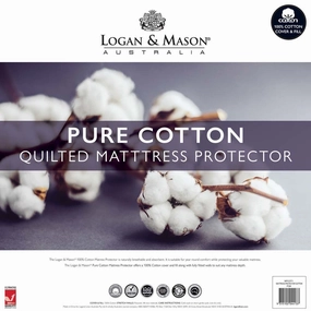 Pure Cotton Quilted Mattress Protector by Logan & Mason