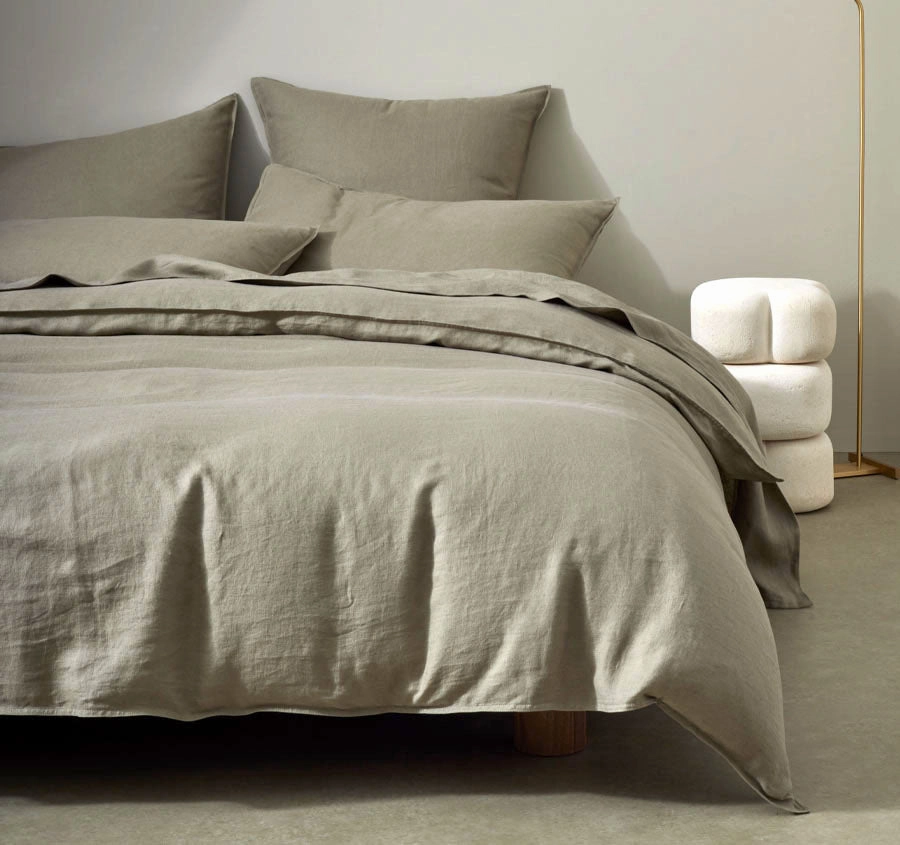 Ravello Linen Quilt Cover Range Caper