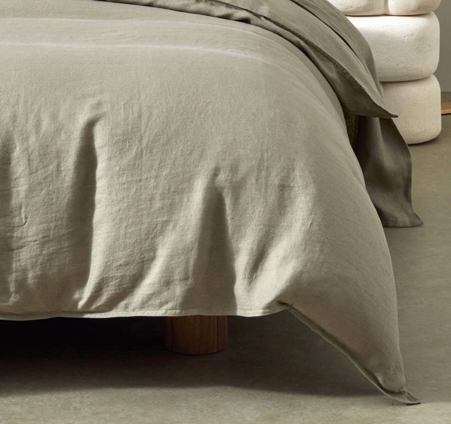 Ravello Linen Quilt Cover Range Caper