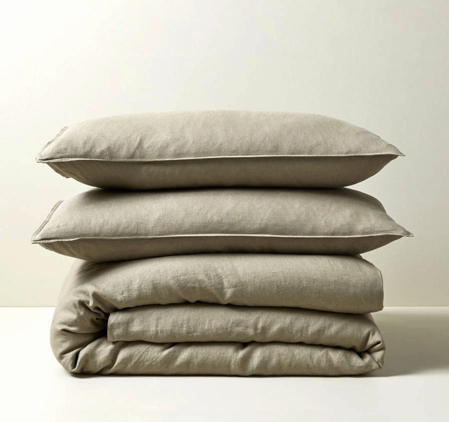 Ravello Linen Quilt Cover Range Caper