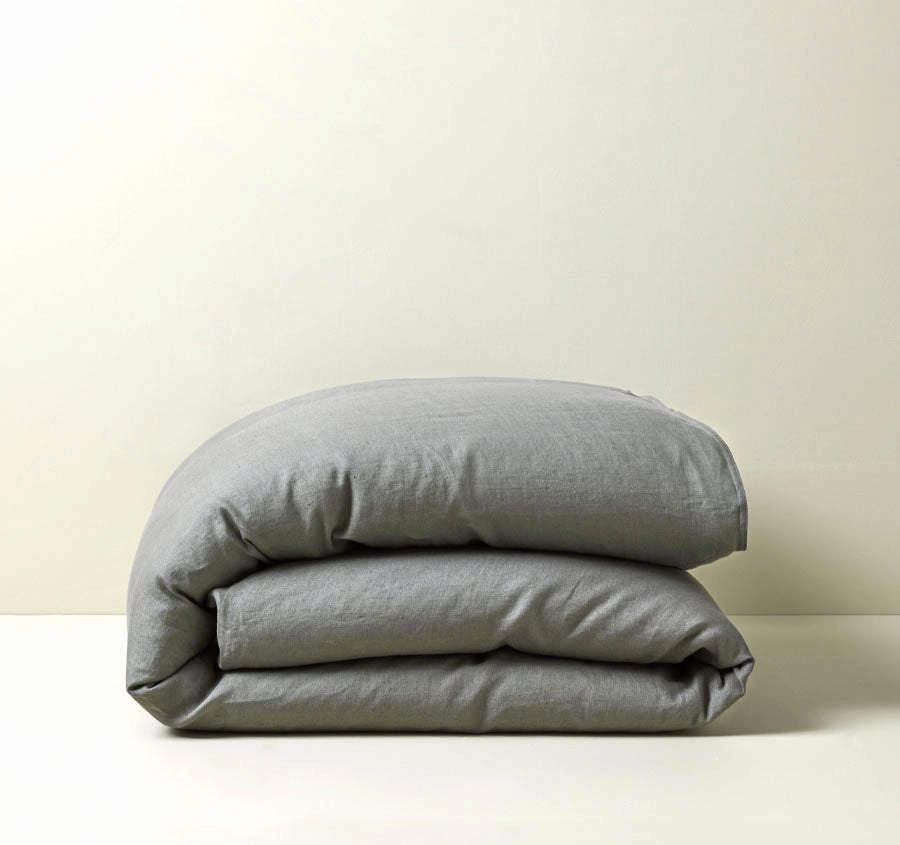 Ravello Linen Quilt Cover Range Charcoal