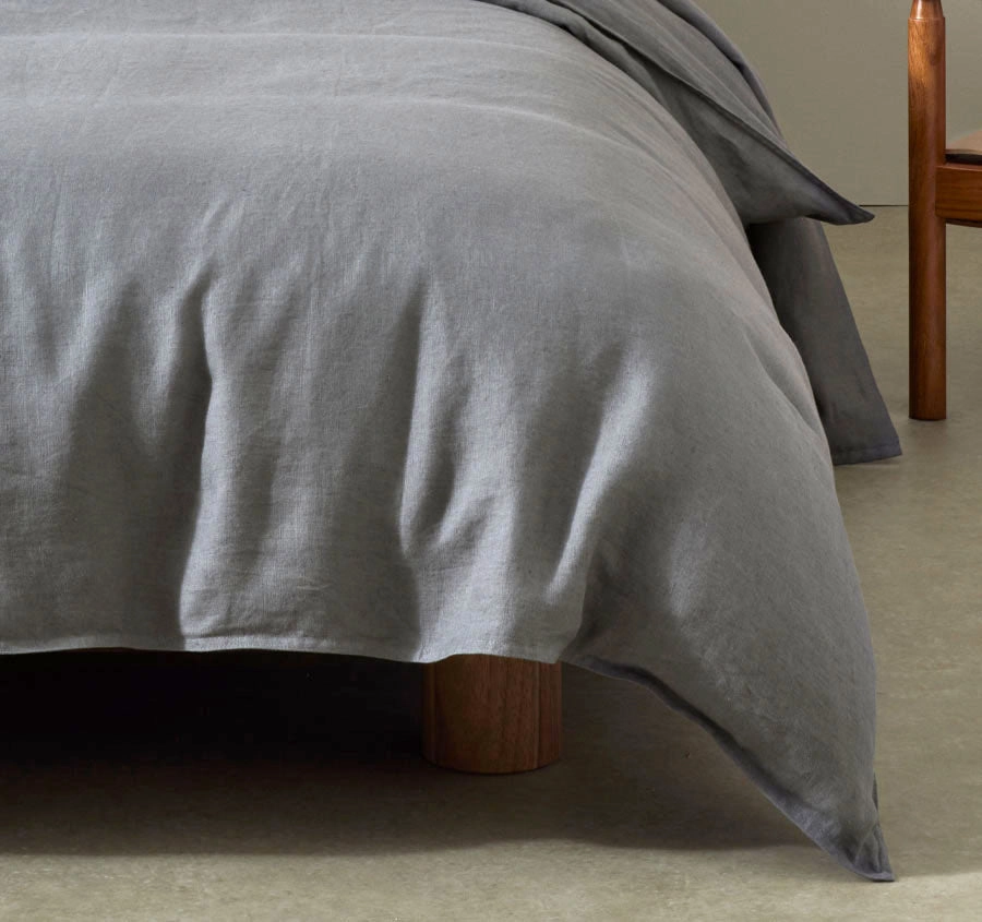 Ravello Linen Quilt Cover Range Charcoal