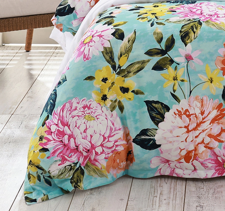 Ravello Quilt Cover Set Range Aqua