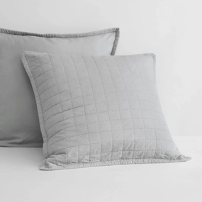 Reilly SOFT GREY European Pillow Sham by Sheridan