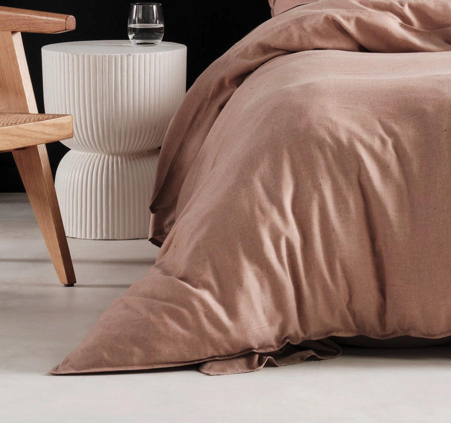 ReJeaneration Rialta Quilt Cover Set Range Rust