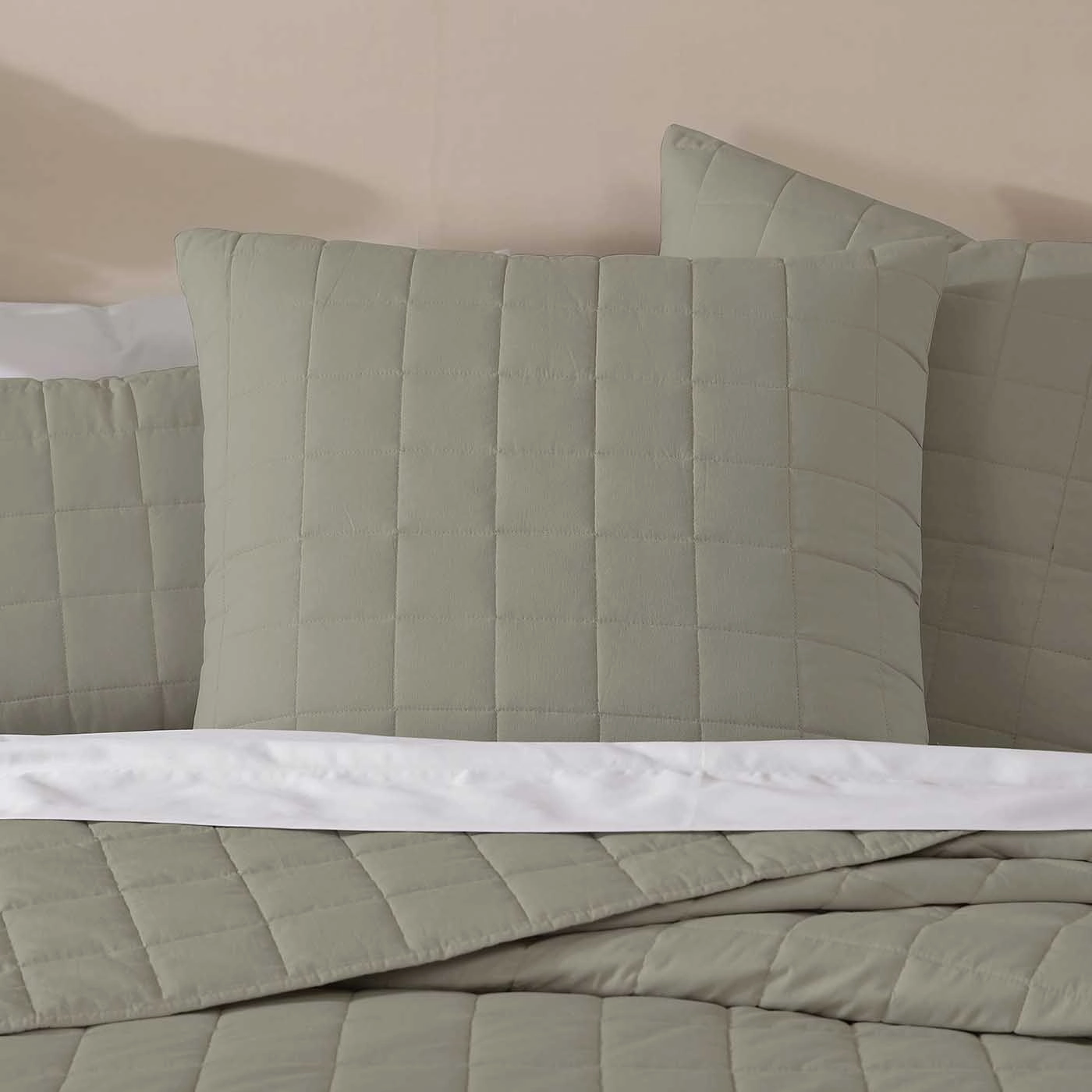 Rhodes Moss Square Cushion by Logan & Mason