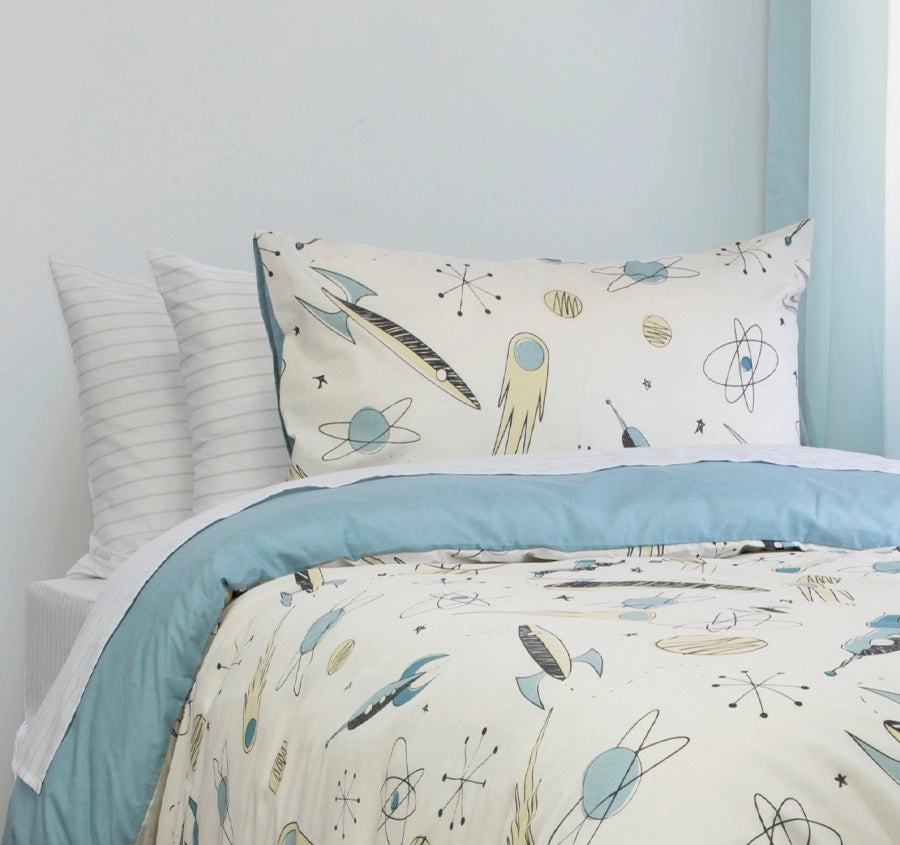 Rocket Boy Quilt Cover Set Range Chambray