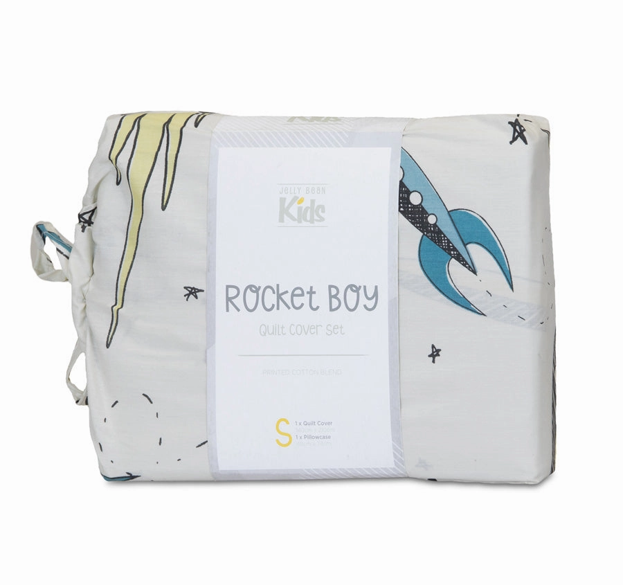 Rocket Boy Quilt Cover Set Range Chambray