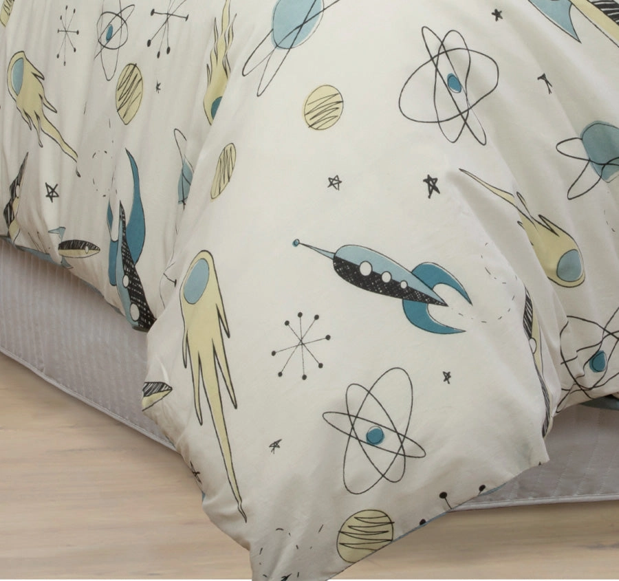 Rocket Boy Quilt Cover Set Range Chambray