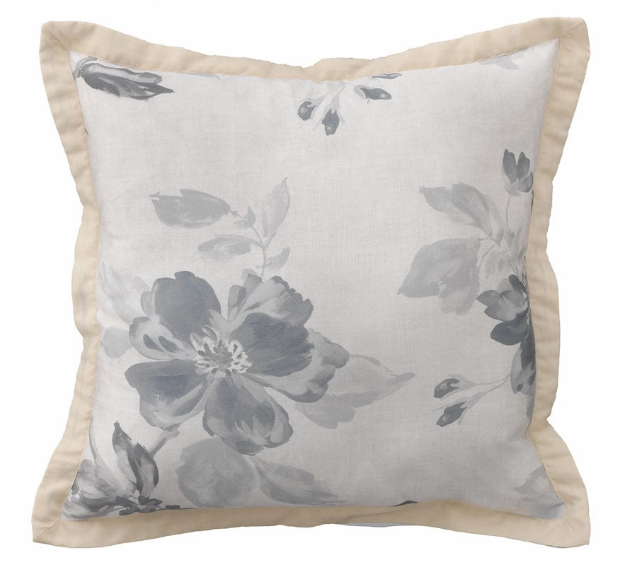 Rosetta Grey Coordinate Cushion 43 x 43cm by Bianca