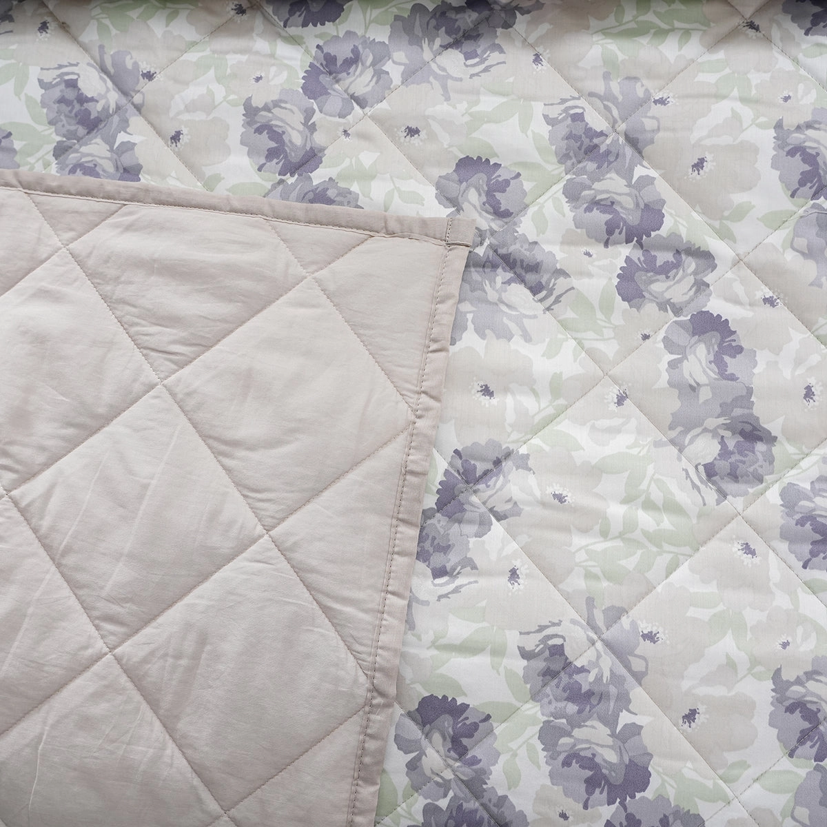 Royal Botanic Floret Blue 4PC Quilt/Quilted Bed Cover Set