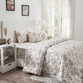Royal Botanic Mabel 4PC Quilt/Quilted Bed Cover Set