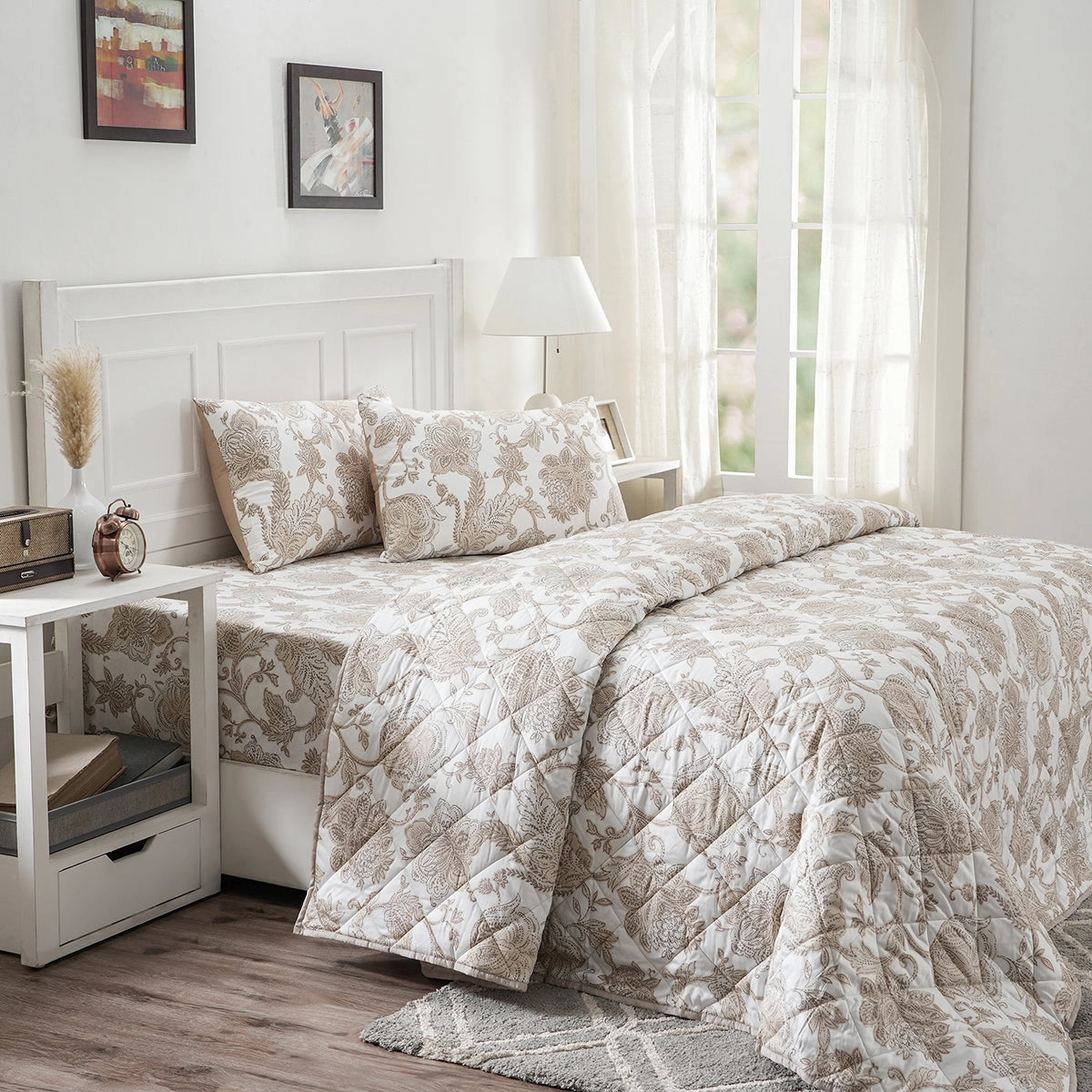 Royal Botanic Mabel 4PC Quilt/Quilted Bed Cover Set