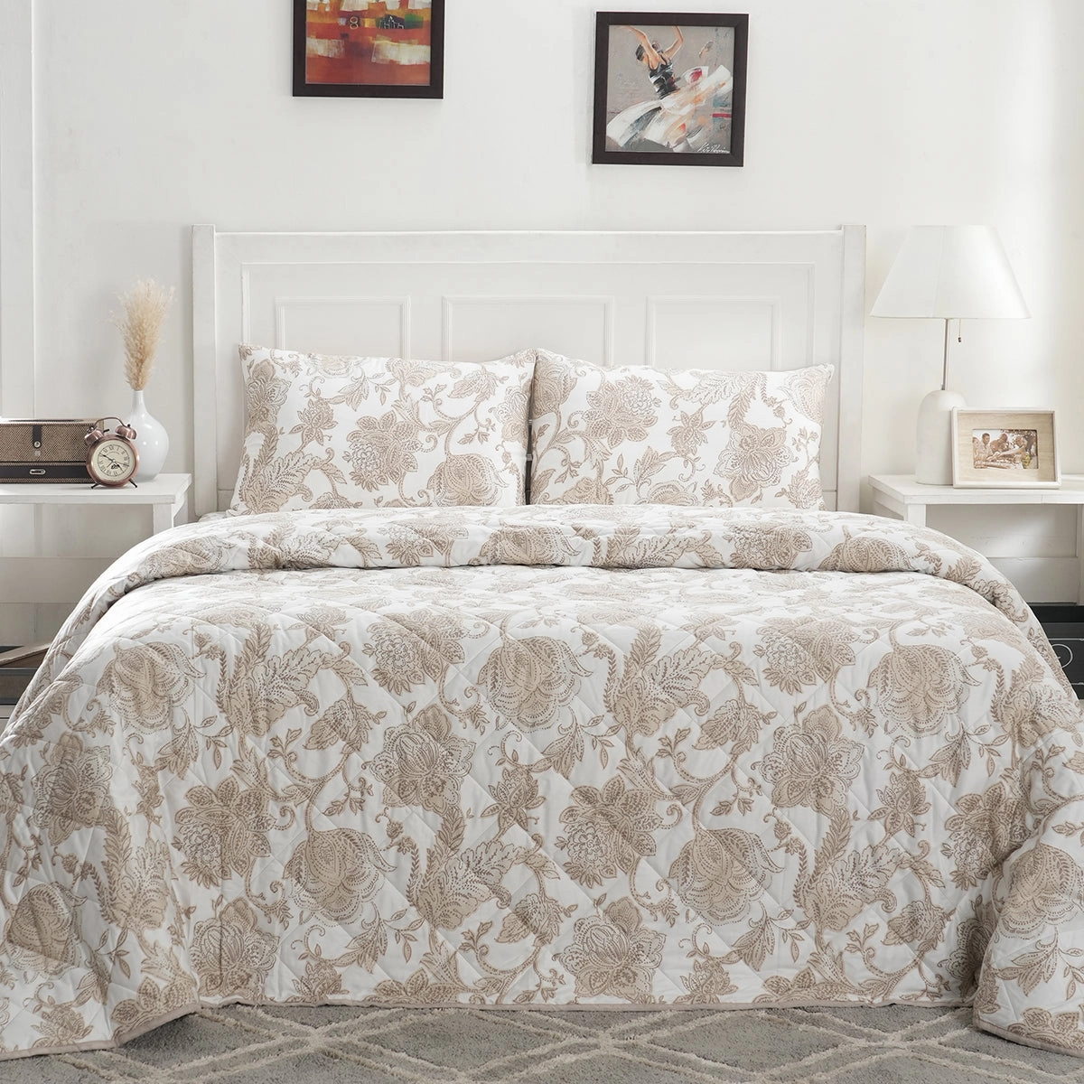 Royal Botanic Mabel 4PC Quilt/Quilted Bed Cover Set