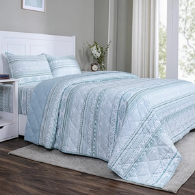 Sensory Bloom Allegra 4 pcs Blue Quilt Set