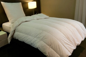 Single Size Channel Quilt 95% Premium Polish Goose Down 7 Blanket Warmth German Batiste TE100