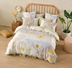 Sivan Quilt Cover Set Range Pistachio