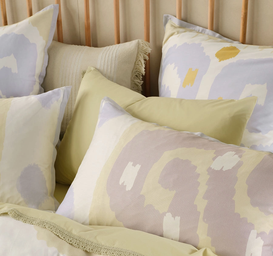Sivan Quilt Cover Set Range Pistachio