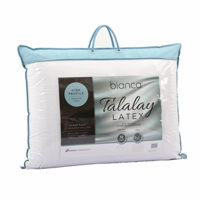 Sleep Easy Talalay Latex Pillow - High Profile- Medium Feel by Bianca