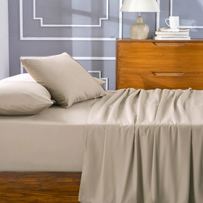 Slumber Plain Easy Care Percale 100% Cotton Nomad Crisp Bed Sheet with Pillow Case