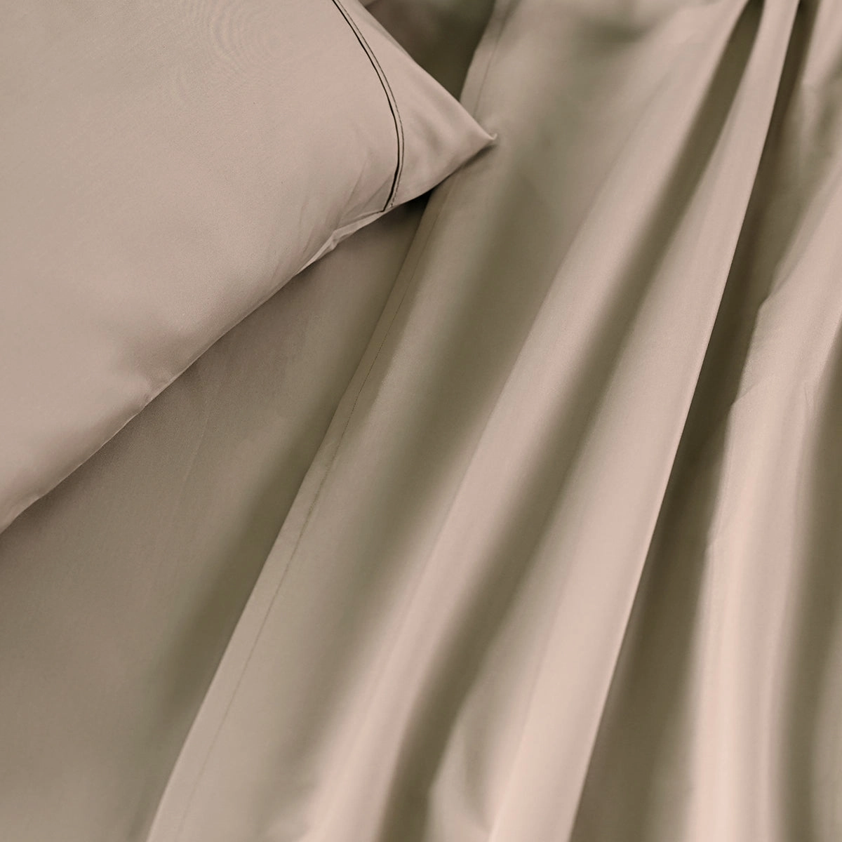Slumber Plain Easy Care Percale 100% Cotton Nomad Crisp Bed Sheet with Pillow Case