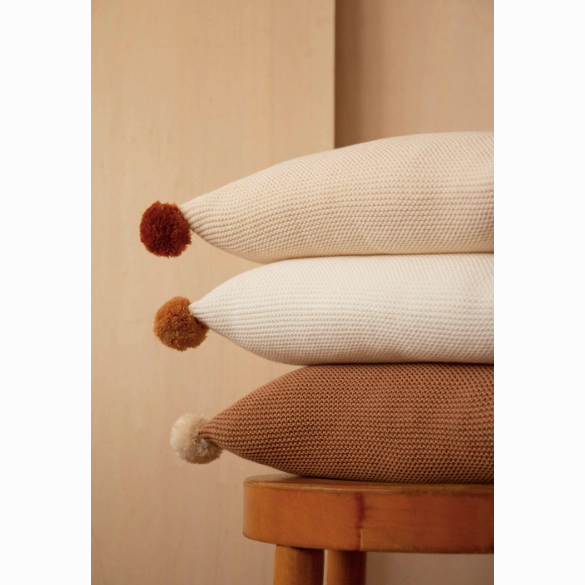 So Natural Knitted Cushion
