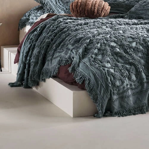 Somers Petrol Bed Cover by Linen House