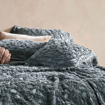 Somers Petrol Bed Cover by Linen House