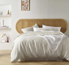 Stonewashed French Linen Quilt Cover Set Range Natural
