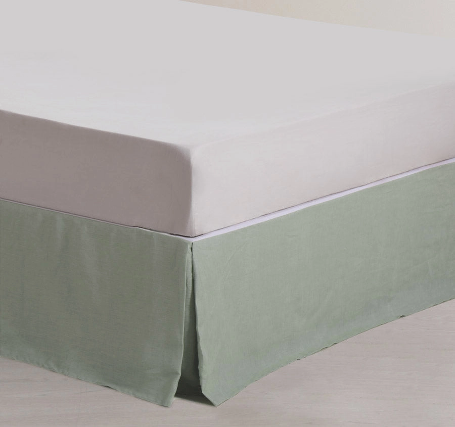 Stonewashed French Linen Valance Range Sage
