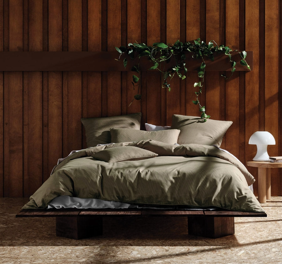 Stornoway Quilt Cover Set Range Moss