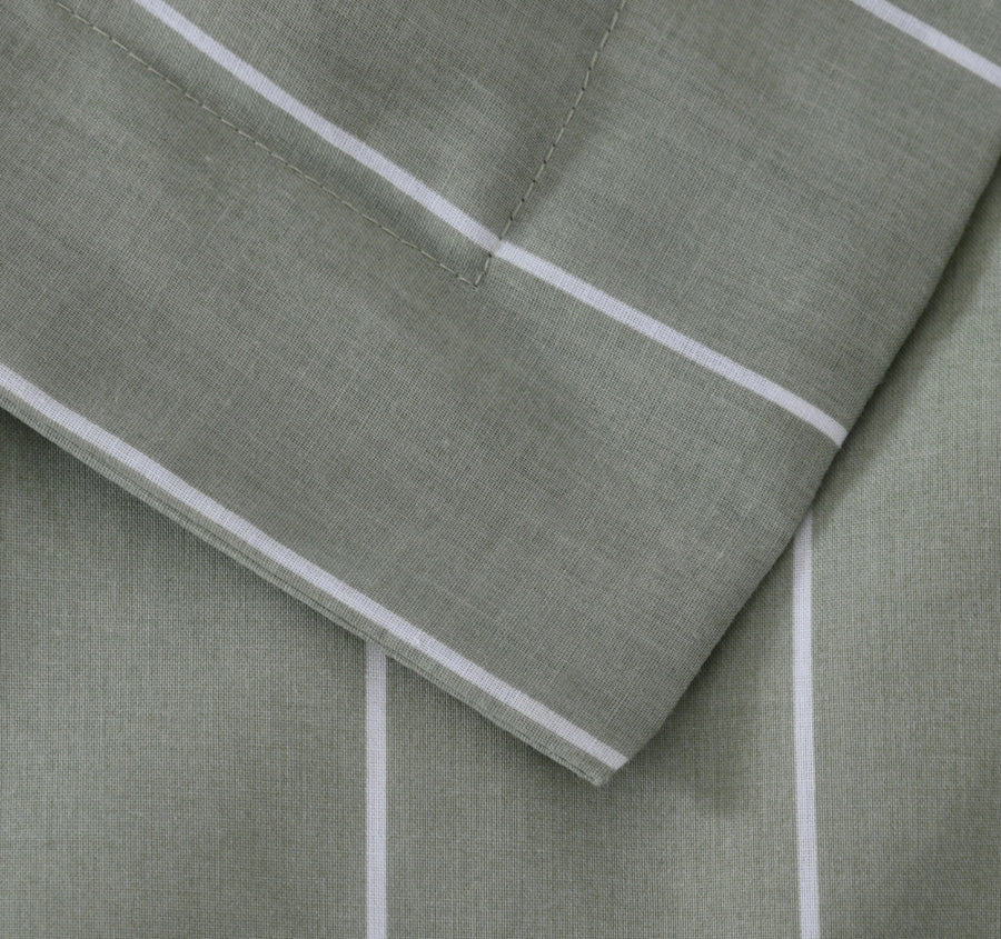 Studio Stripe Quilt Cover Set Range Sage