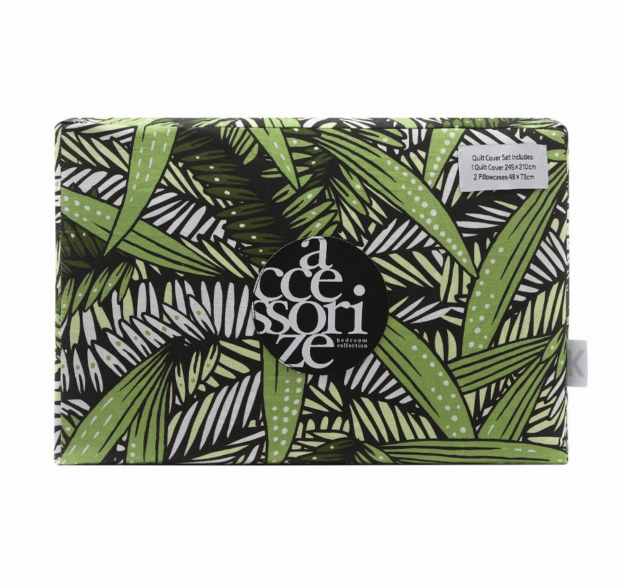 Styx Quilt Cover Set Range Green