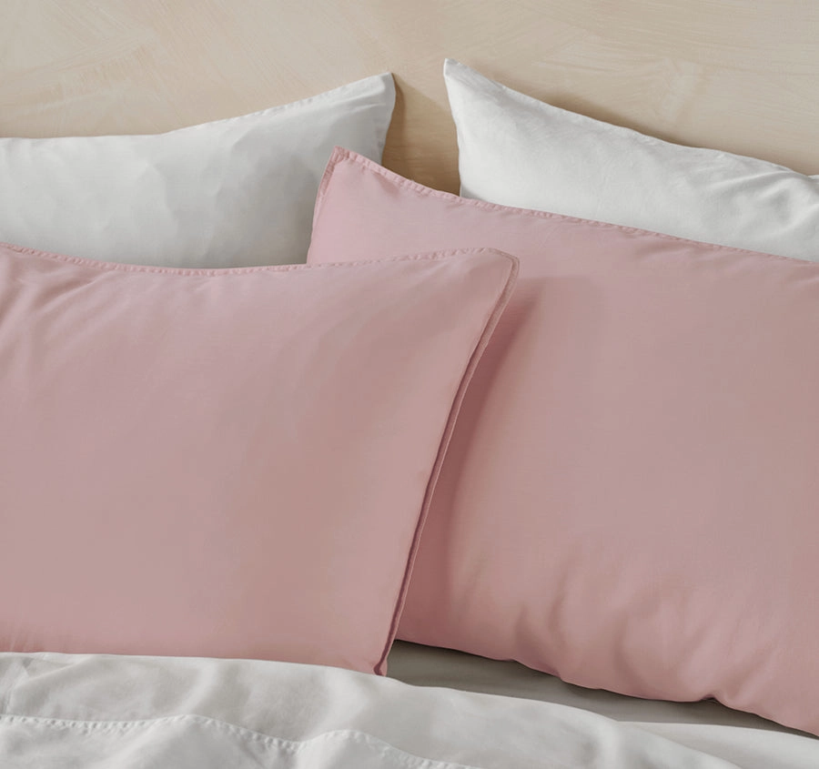 Surf Wash Quilt Cover Set Range Dusty Rose